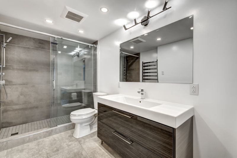 Bathroom with smart technology features
